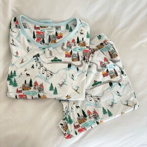 NWT Bedhead Long Sleeve Pullover Crew Joggers Set (Ski Village) winter pajamas